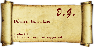 Dósai Gusztáv névjegykártya
