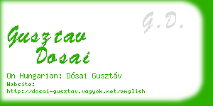 gusztav dosai business card