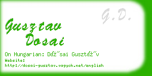 gusztav dosai business card
